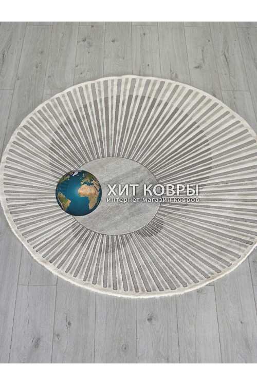 Турецкий ковер Safir 00837 Серый круг